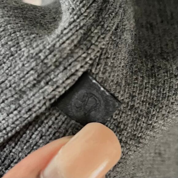 lululemon Fleece & Thank You Womens 6 Grey Black Pullover Athleisure Workout - Picture 5 of 10